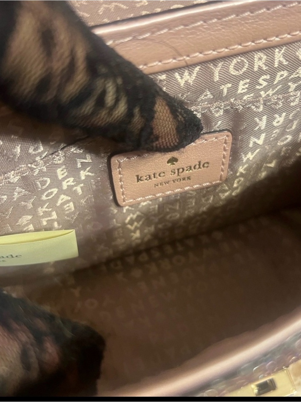 Kate Spade NWOT rose gold Glittery Pink Crossbody Bag - Picture 11 of 13